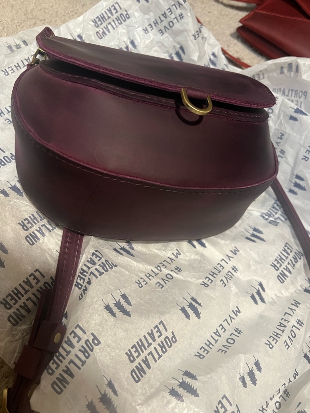 Portland leather goods small Monaco in larkspur ( brushed leather)